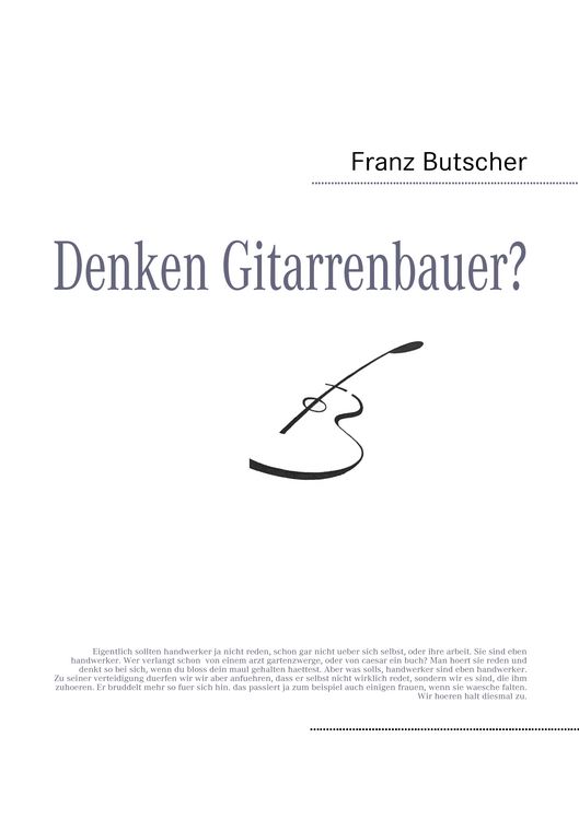 Produktbild: Denken Gitarrenbauer?