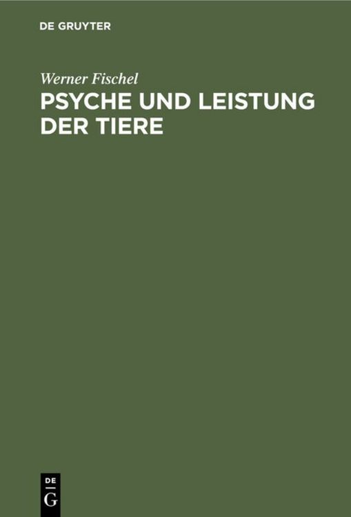 Produktbild: Psyche und Leistung der Tiere