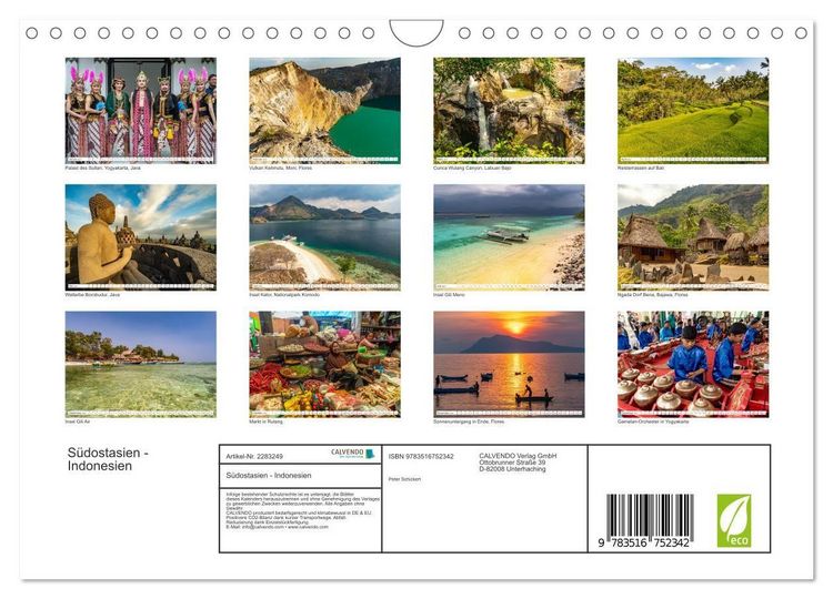 Produktbild: S&uuml;dostasien - Indonesien (Wandkalender 2027 DIN A4 quer), CALVENDO Monatskalender