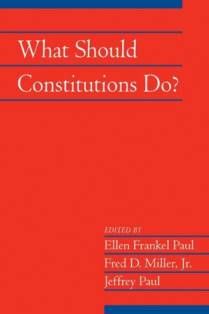Produktbild: What Should Constitutions Do?