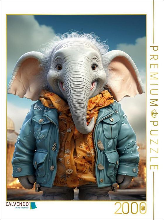 Produktbild: CALVENDO Puzzle Elefant Benno | 2000 Teile Lege-Gr&ouml;&szlig;e 90x67cm Foto-Puzzle f&uuml;r gl&uuml;ckliche Stunden