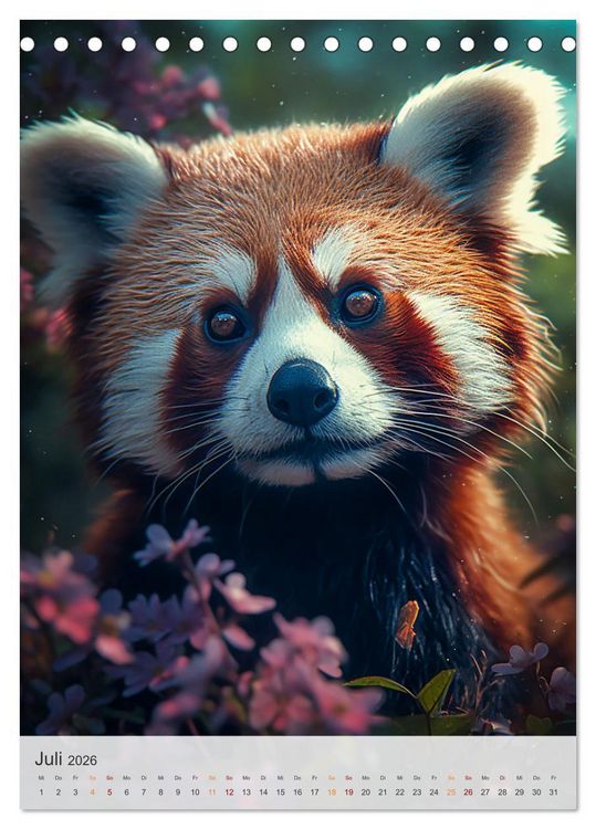 Produktbild: Lustige rote Panda (Tischkalender 2026 DIN A5 hoch), CALVENDO Monatskalender