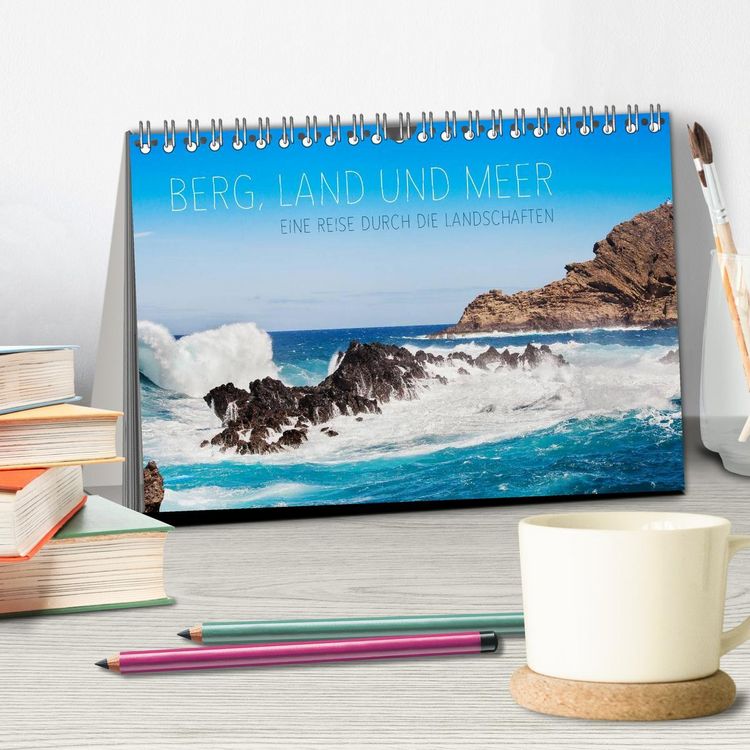 Produktbild: Berg, Land und Meer - Eine Reise durch die Landschaften (Tischkalender 2026 DIN A5 quer), CALVENDO Monatskalender