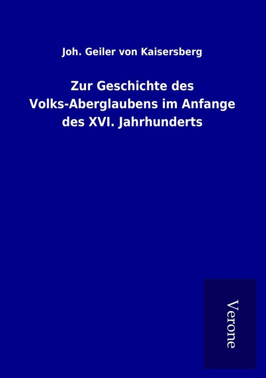 Produktbild: Zur Geschichte des Volks-Aberglaubens im Anfange des XVI. Jahrhunderts