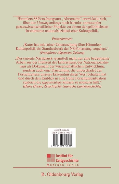 Produktbild: Das "Ahnenerbe" der SS 1935-1945