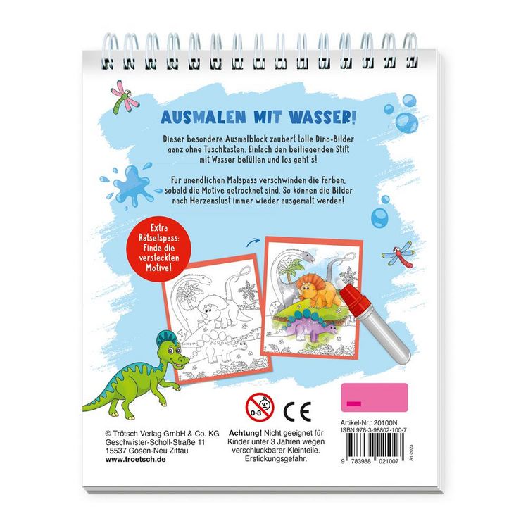 Produktbild: Tr&ouml;tsch Wassermalspa&szlig; mit Zauberstift Dinosaurier