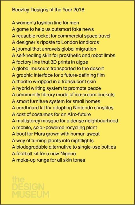 Produktbild: Beazley Designs of the Year 2018