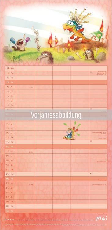 Produktbild: Familienplaner Furzipups der Knatterdrache 2027