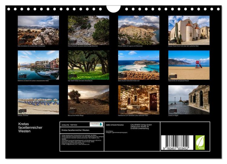 Produktbild: Kretas facettenreicher Westen (Wandkalender 2026 DIN A4 quer), CALVENDO Monatskalender