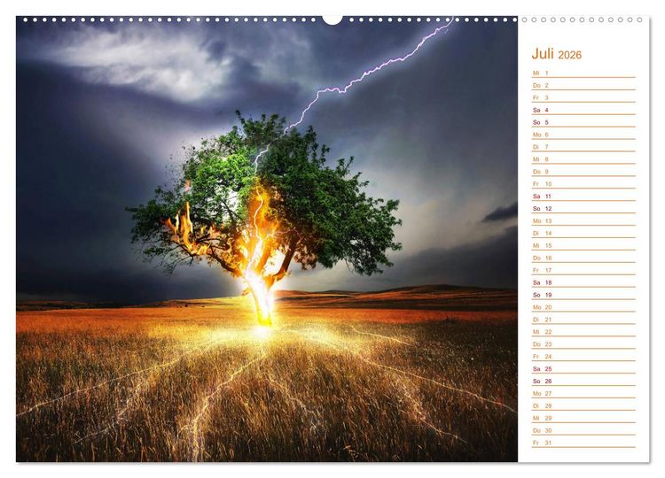 Produktbild: Faszination Blitze beeindruckende Fotos (hochwertiger Premium Wandkalender 2026 DIN A2 quer), Kunstdruck in Hochglanz