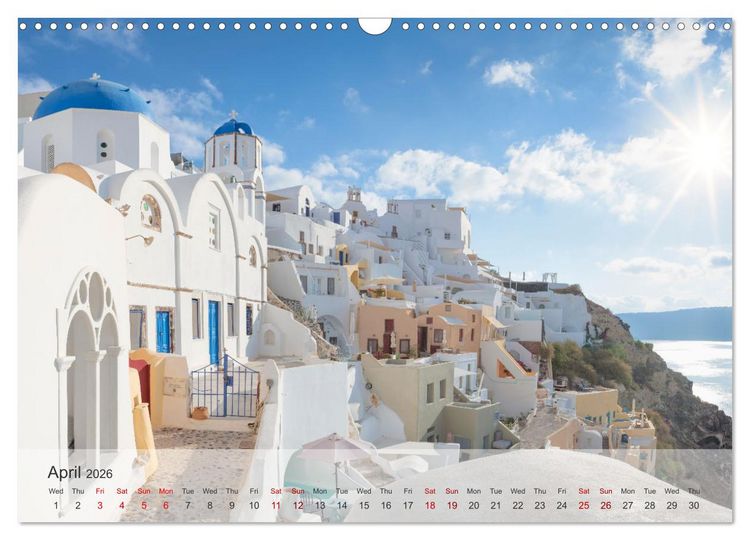 Produktbild: Whispers of Santorini (Wall Calendar 2026 DIN A3 landscape), CALVENDO 12 Month Wall Calendar