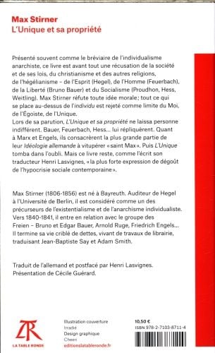 Produktbild: L'unique et sa propri&eacute;t&eacute;