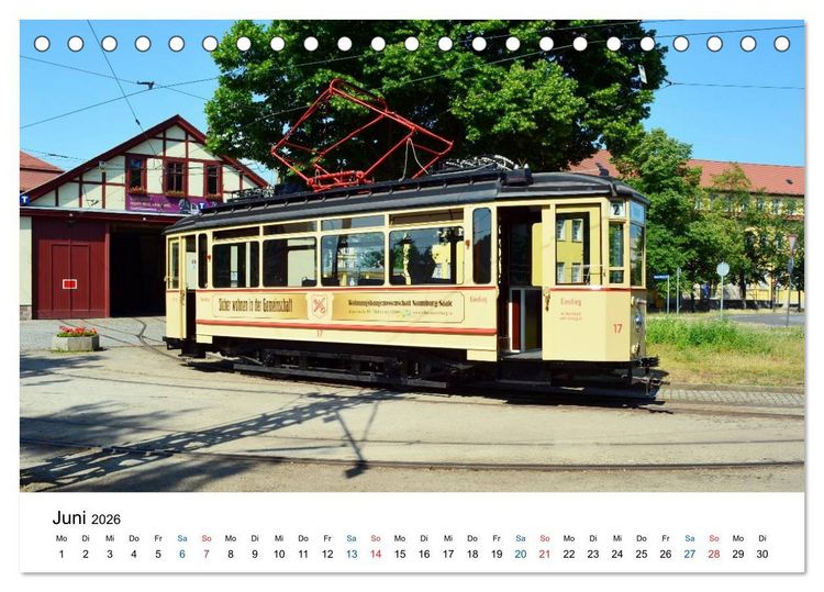 Produktbild: Naumburgs historische Stra&szlig;enbahn (Tischkalender 2026 DIN A5 quer), CALVENDO Monatskalender