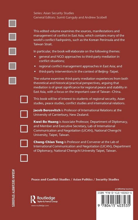 Produktbild: Conflict Management, Security and Intervention in East Asia