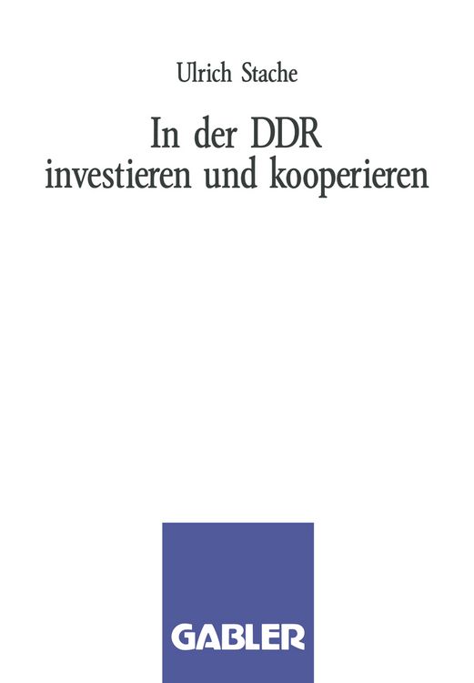 Produktbild: In der DDR investieren und kooperieren