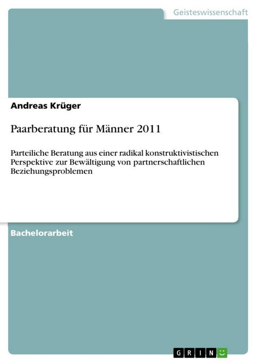 Produktbild: Paarberatung f&uuml;r M&auml;nner 2011