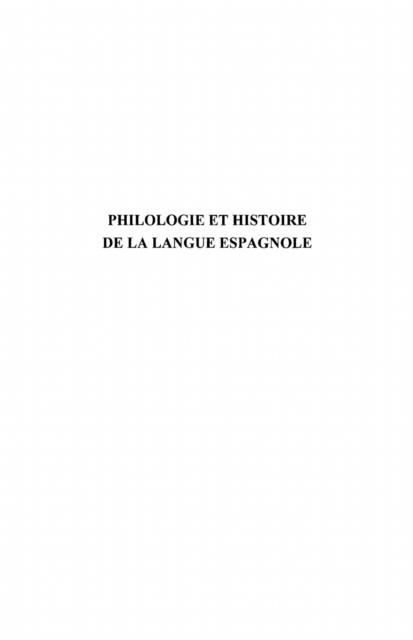 Produktbild: Philologie et histoire langueespagnole