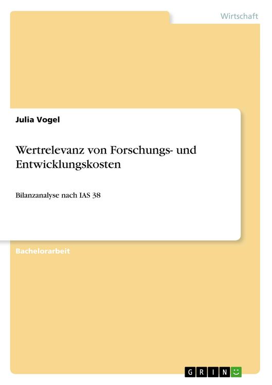 Produktbild: Wertrelevanz von Forschungs- und Entwicklungskosten