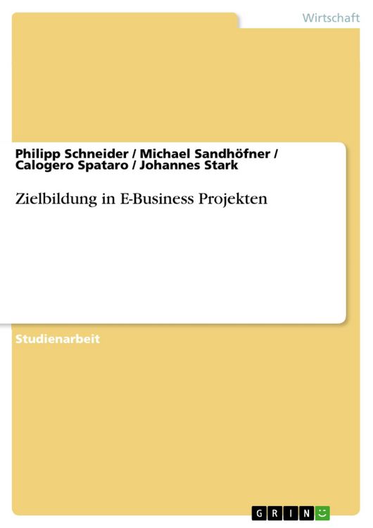 Produktbild: Zielbildung in E-Business Projekten