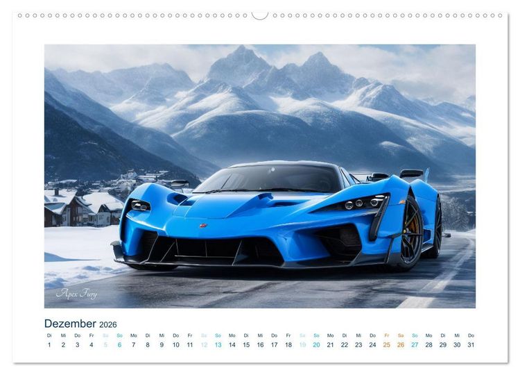 Produktbild: Faszination KI-Sportwagen (hochwertiger Premium Wandkalender 2026 DIN A2 quer), Kunstdruck in Hochglanz