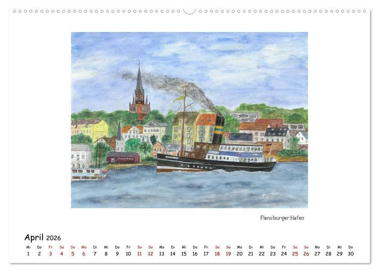 Produktbild: Die Flensburger F&ouml;rde (Wandkalender 2026 DIN A2 quer), CALVENDO Monatskalender