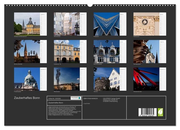 Produktbild: Zauberhaftes Bonn (hochwertiger Premium Wandkalender 2026 DIN A2 quer), Kunstdruck in Hochglanz