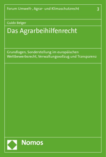 Produktbild: Das Agrarbeihilfenrecht