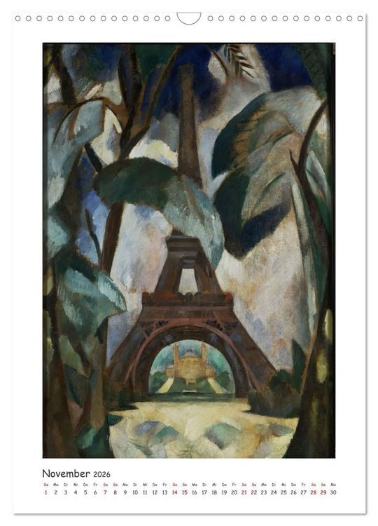 Produktbild: Eiffelturm - Robert Delaunay (Wandkalender 2026 DIN A3 hoch), CALVENDO Monatskalender