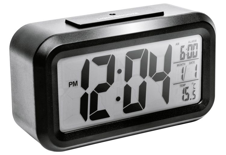 Produktbild: Mebus 42435 Quarz Wecker Schwarz Gro&szlig;es Display