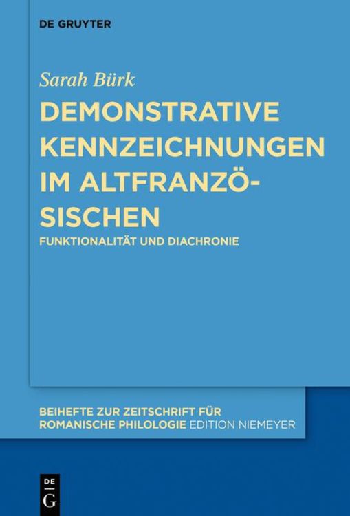 Produktbild: Demonstrative Kennzeichnungen im Altfranz&ouml;sischen