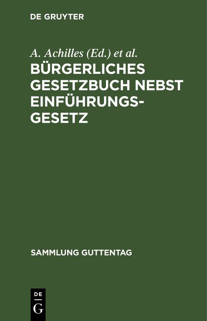Produktbild: B&uuml;rgerliches Gesetzbuch nebst Einf&uuml;hrungsgesetz