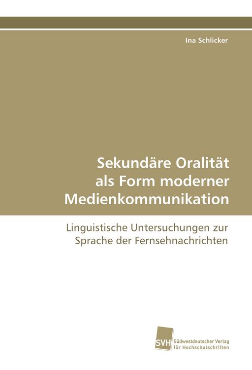 Produktbild: Sekund&auml;re Oralit&auml;t als Form moderner Medienkommunikation