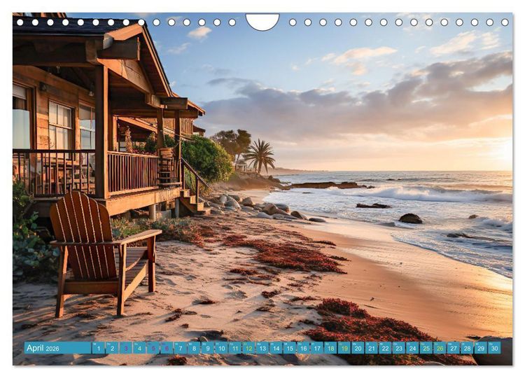 Produktbild: Wundersch&ouml;ne Strandh&auml;user (Wandkalender 2026 DIN A4 quer), CALVENDO Monatskalender
