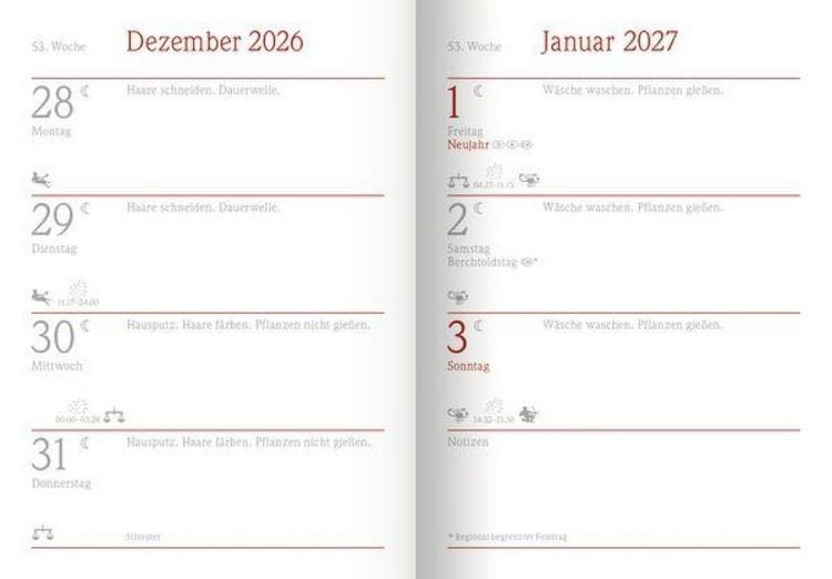 Produktbild: Der kleine Mondkalender 2027
