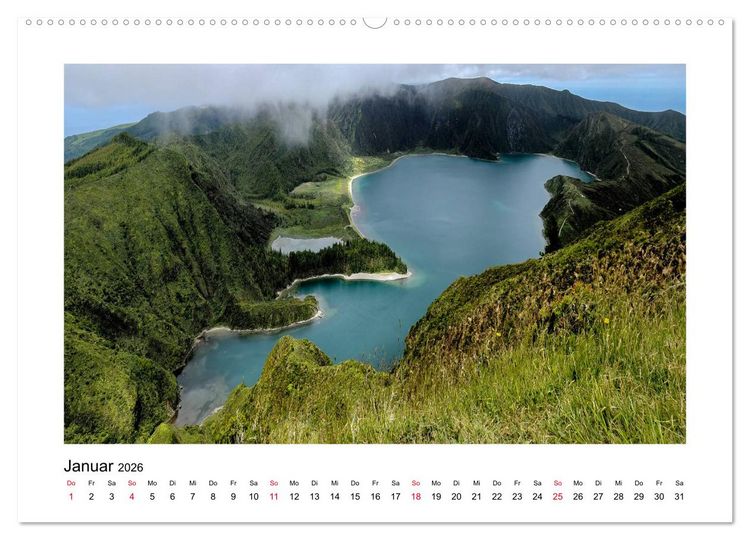 Produktbild: Sao Miguel - Die ganze Vielfalt der Azoren (Wandkalender 2026 DIN A2 quer), CALVENDO Monatskalender