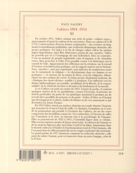 Produktbild: Cahiers 1894-1914