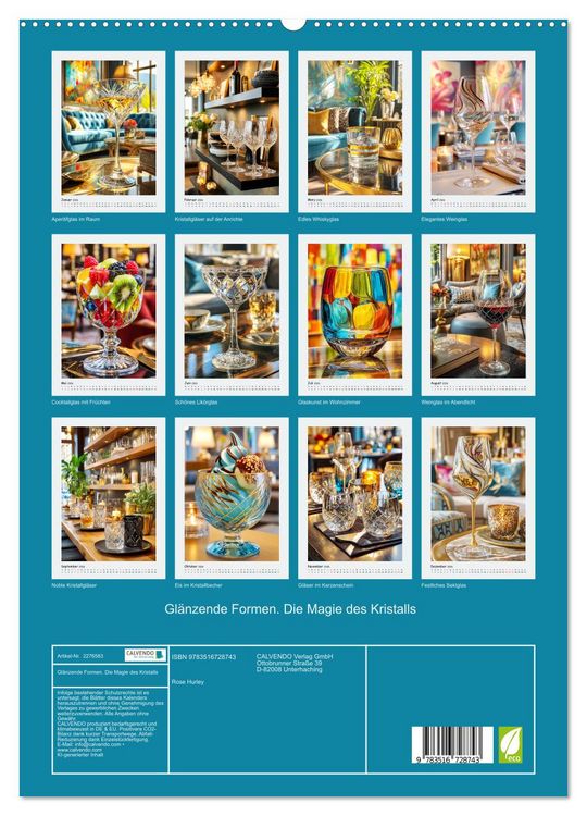 Produktbild: Gl&auml;nzende Formen. Die Magie des Kristalls (hochwertiger Premium Wandkalender 2026 DIN A2 hoch), Kunstdruck in Hochglanz