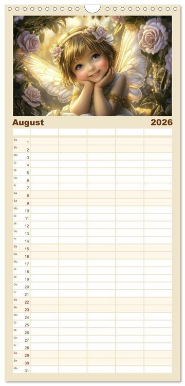 Produktbild: Familienplaner 2026 - Feenstaub und Kinderlachen mit 5 Spalten (Wandkalender, 21 x 45 cm) CALVENDO