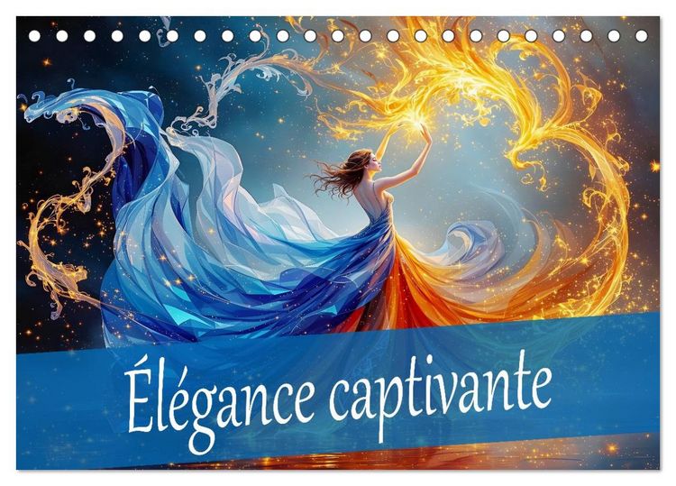 Produktbild: &Eacute;l&eacute;gance captivante (Calendrier de bureau 2026 DIN A5 vertical), CALVENDO calendrier mensuel