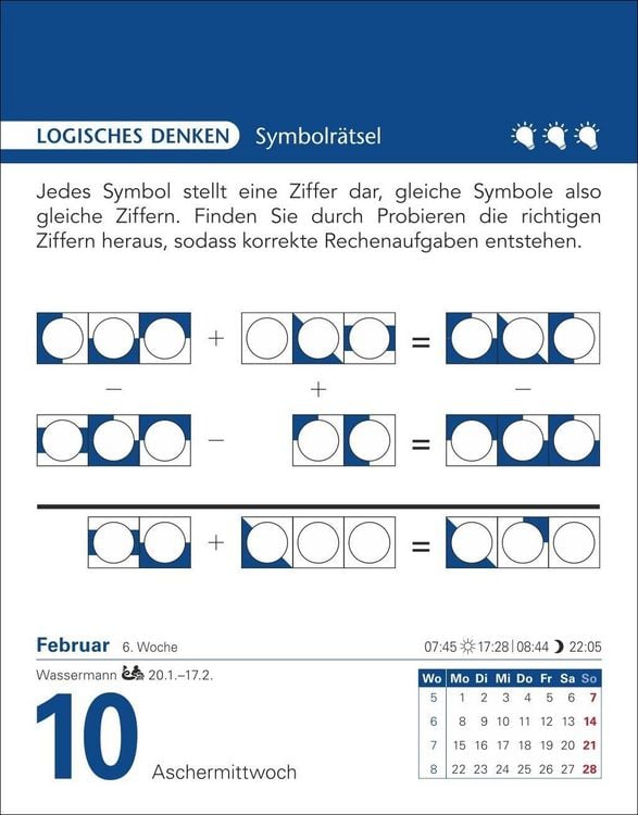 Produktbild: Brain Jogging Tagesabrei&szlig;kalender 2027 - Ged&auml;chtnis, Konzentration, Logik