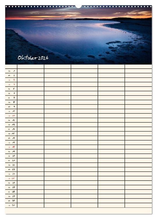 Produktbild: Noch mehr F&ouml;hrweh Familienplaner (hochwertiger Premium Wandkalender 2026 DIN A2 hoch), Kunstdruck in Hochglanz