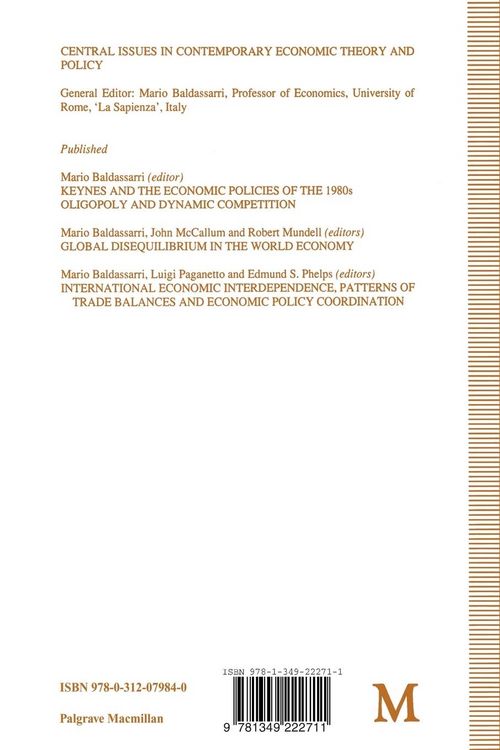 Produktbild: Global Disequilibrium in the World Economy