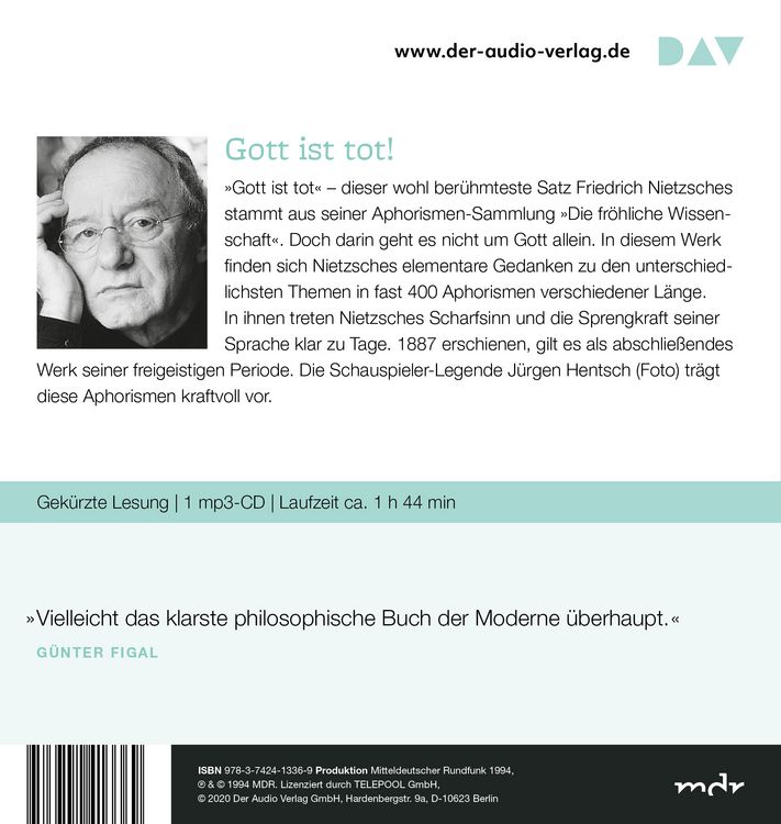 Produktbild: Die fr&ouml;hliche Wissenschaft