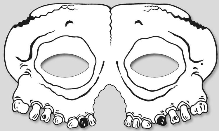Produktbild: Gruselmasken zum Ausmalen