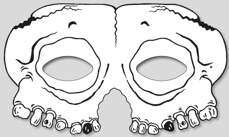 Produktbild: Gruselmasken zum Ausmalen