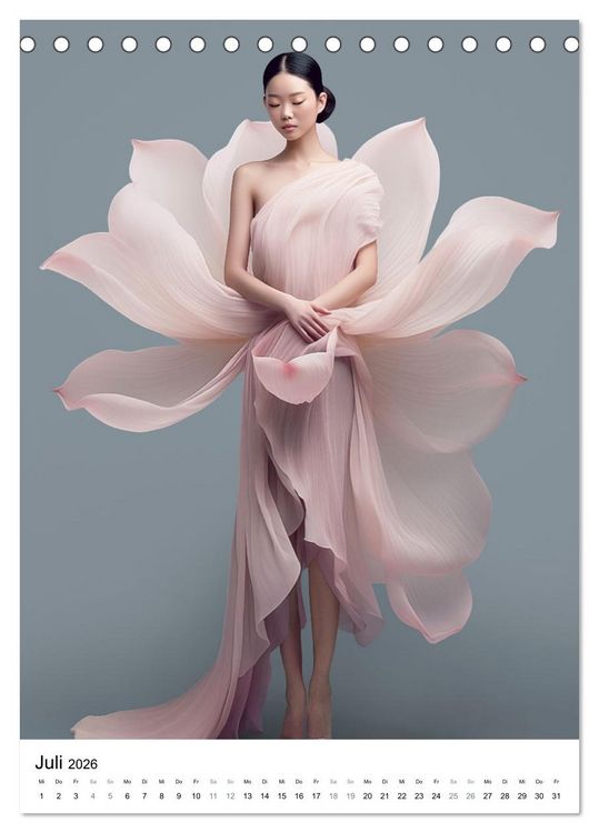 Produktbild: Floral Couture (Tischkalender 2026 DIN A5 hoch), CALVENDO Monatskalender