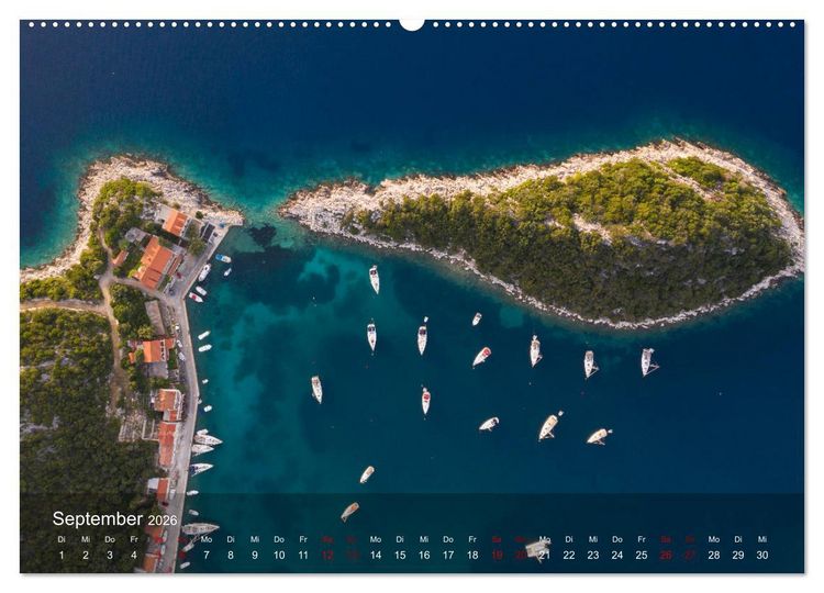 Produktbild: Segeln in Kroatien (hochwertiger Premium Wandkalender 2026 DIN A2 quer), Kunstdruck in Hochglanz