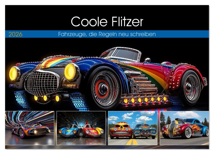 Produktbild: Coole Flitzer (Wandkalender 2026 DIN A3 quer), CALVENDO Monatskalender