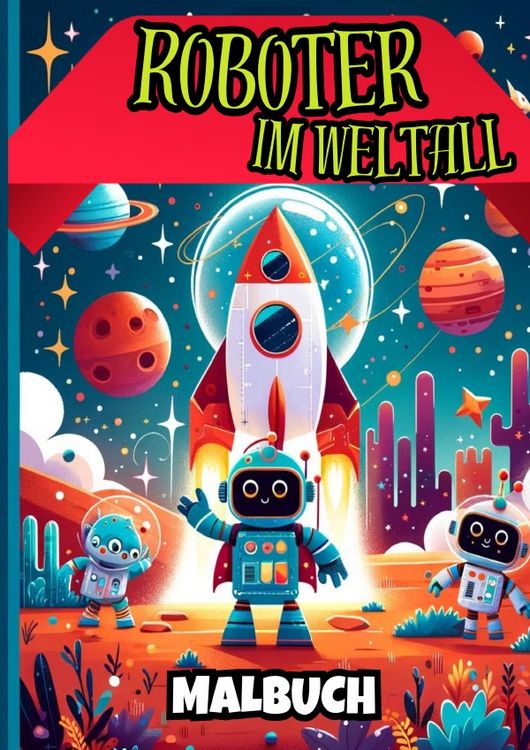 Produktbild: Roboter im Weltraum Malbuch