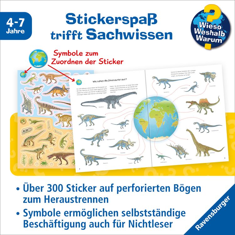 Produktbild: Dinosaurier Stickerheft
